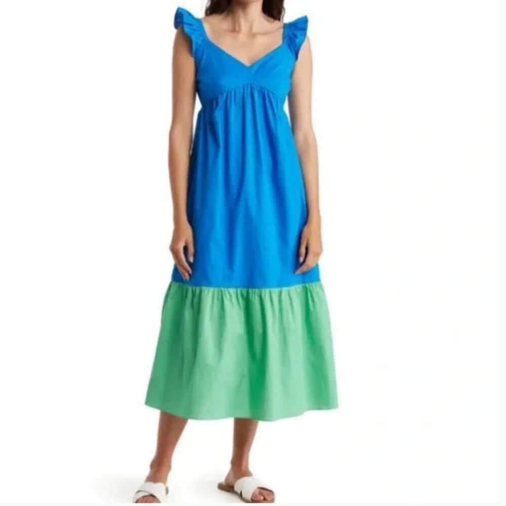 Donna Morgan Colorblock Print Maxi Dress